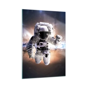 Tablou pe sticlă - Salutări din spațiul cosmic - 50x70 cm