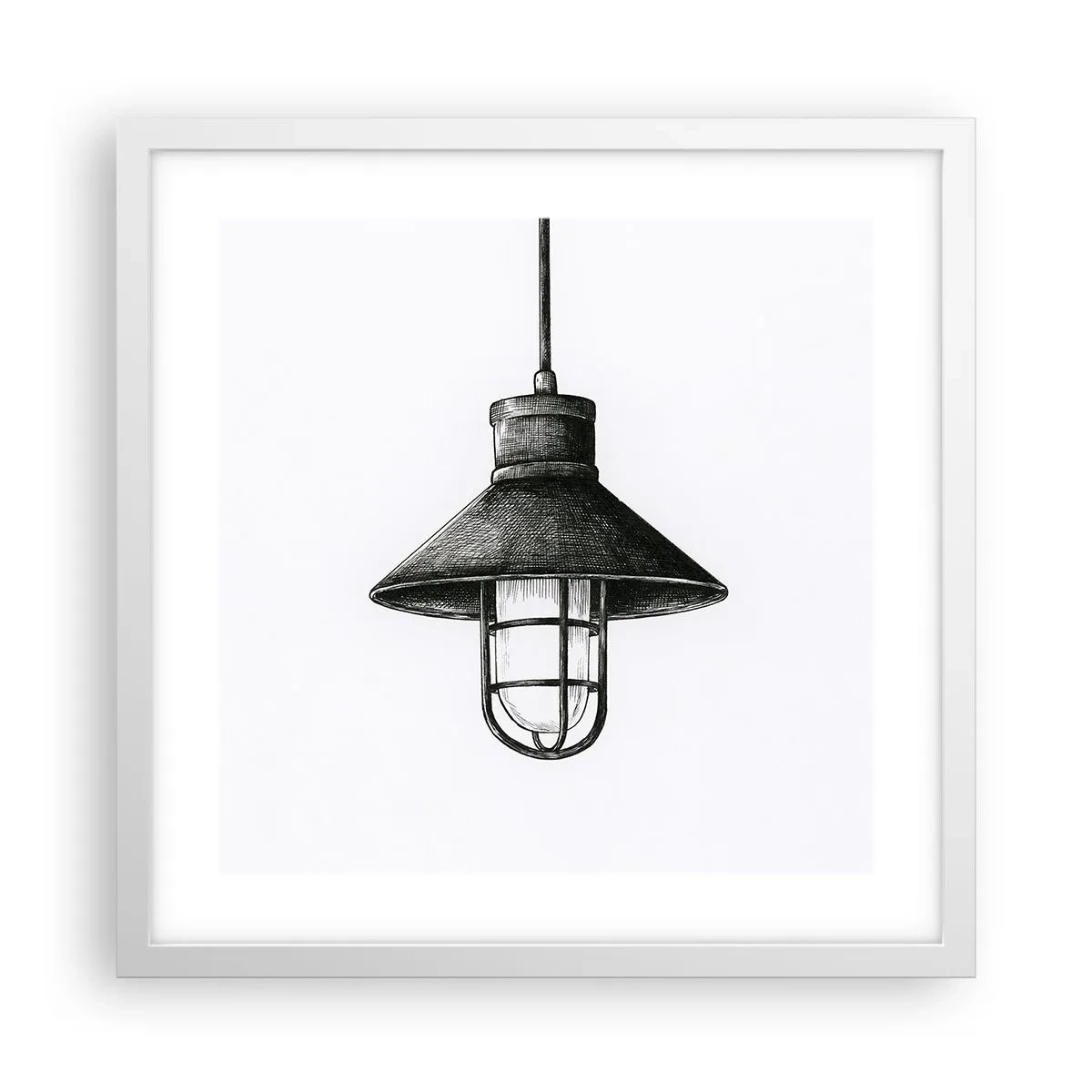 Poster în ramă albă - Cu mulți ani în urmă... - 40x40 cm