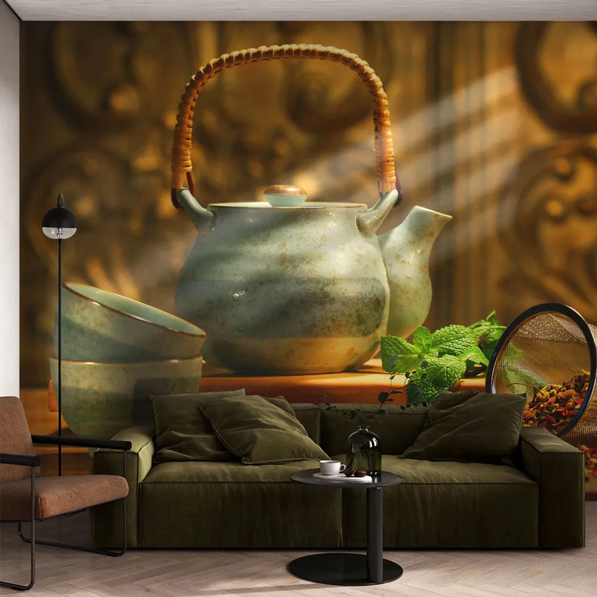 Tapet Premium Canvas - Un tratat despre consumul de ceai - Gastronomie, Ceai, Ierburi uscate - 250x175 cm