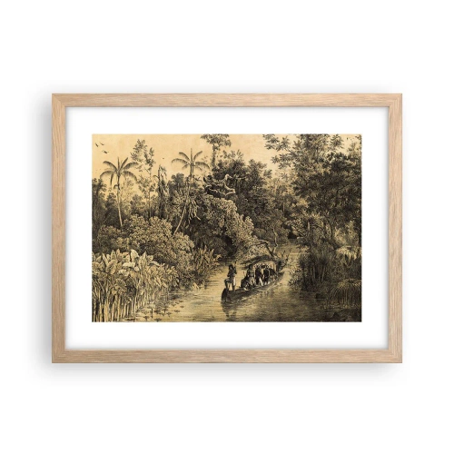 Poster în ramă de stejar deschis - Călătorie la sursă - 40x30 cm