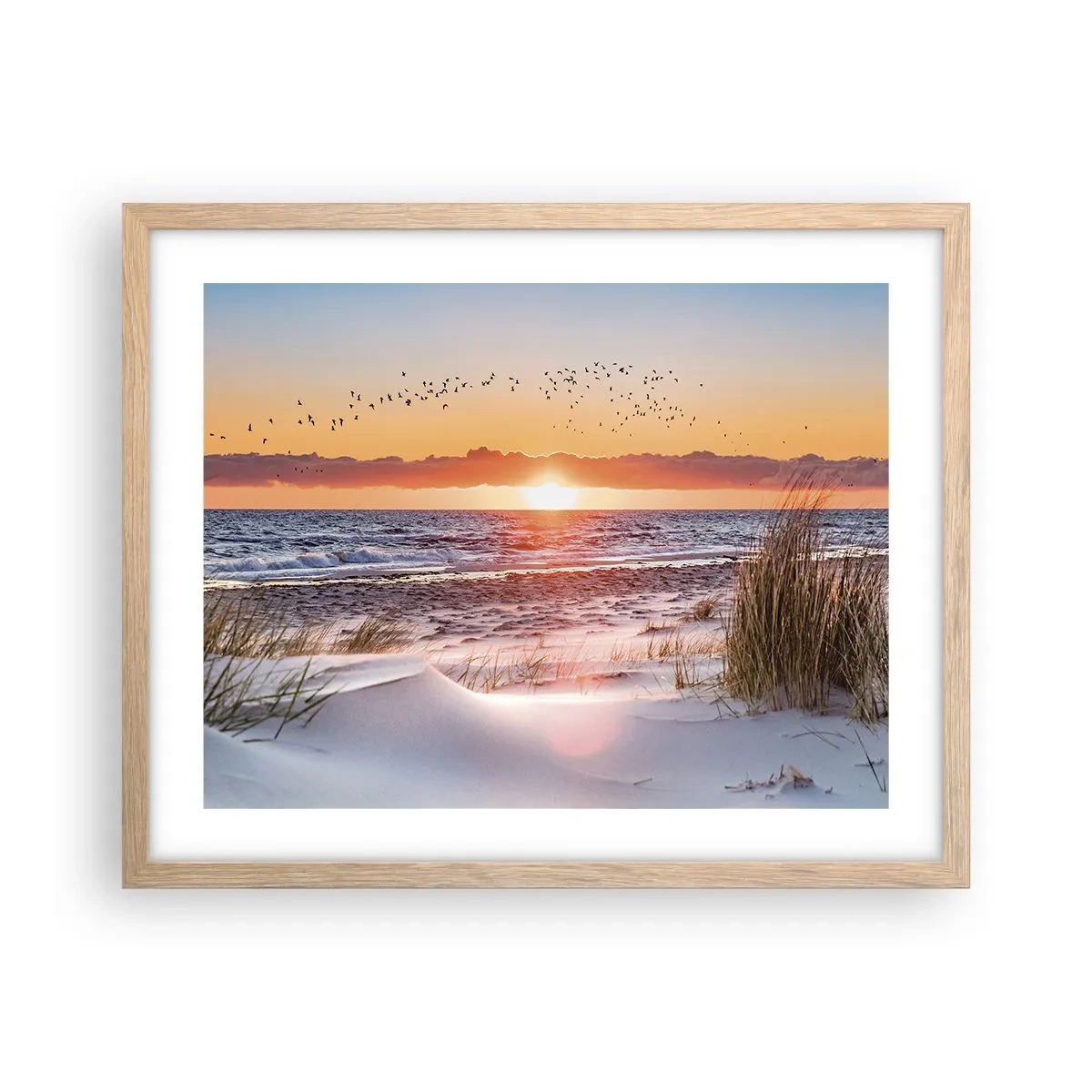 Poster în ramă de stejar deschis - Peisaj orizontal - 50x40 cm
