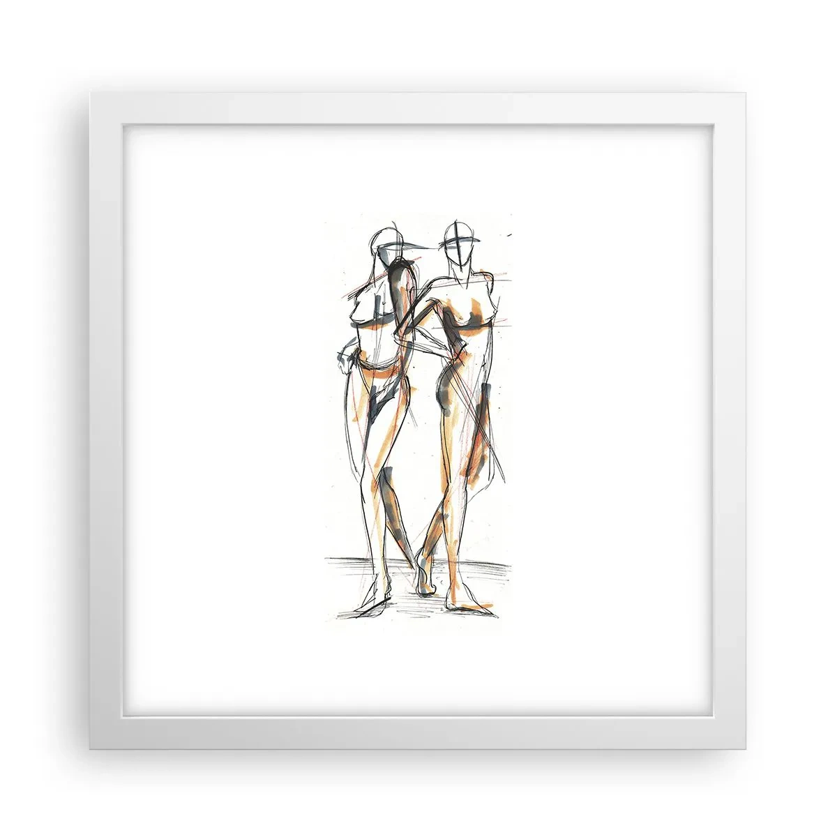 Poster în ramă albă - Un studiu de farmec - 30x30 cm