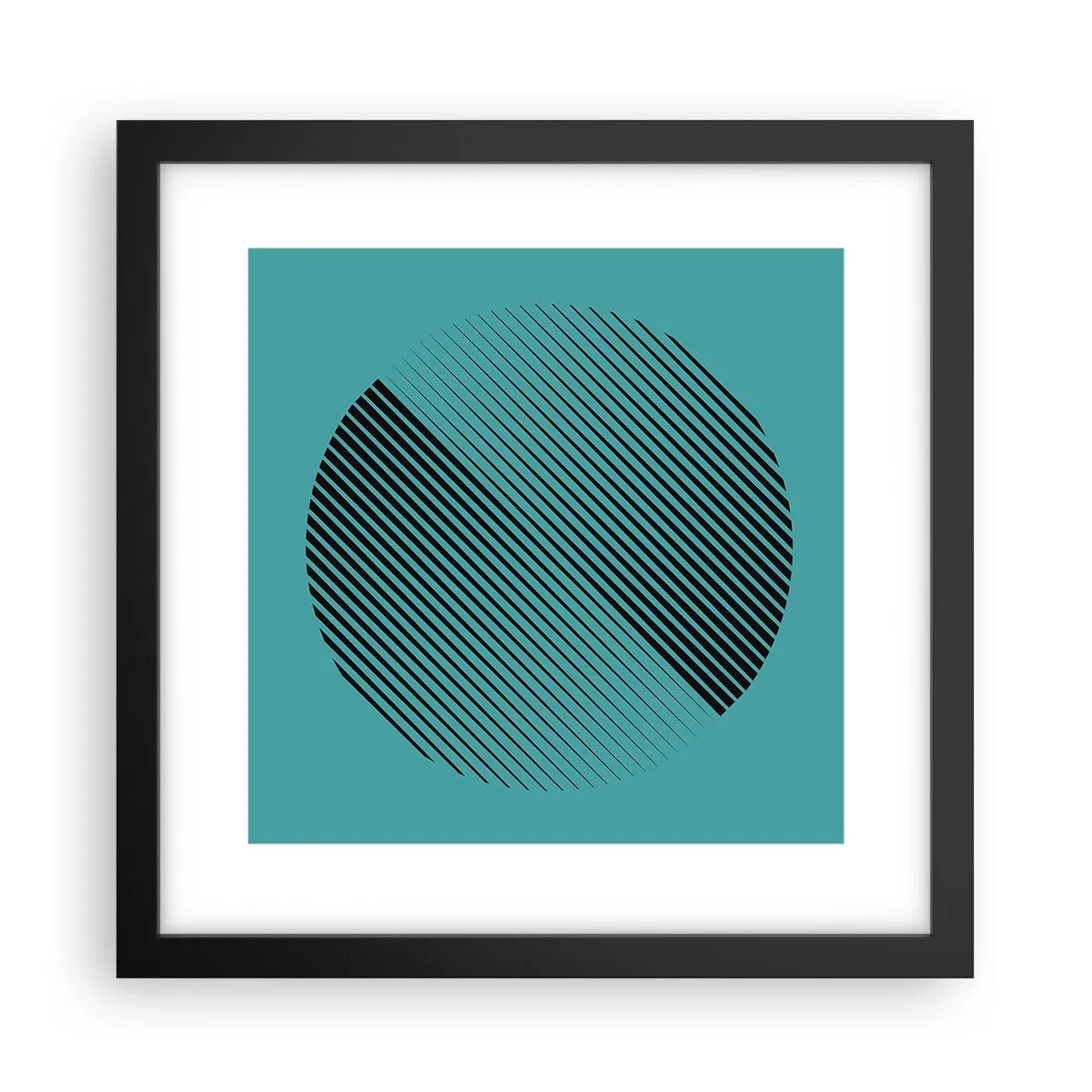 Poster în ramă neagră - Cercul - o variație geometrică - 30x30 cm