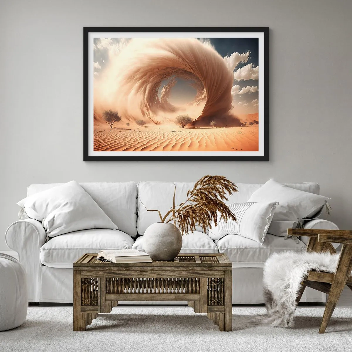 Poster în ramă neagră - Portal deschis - 70x50 cm
