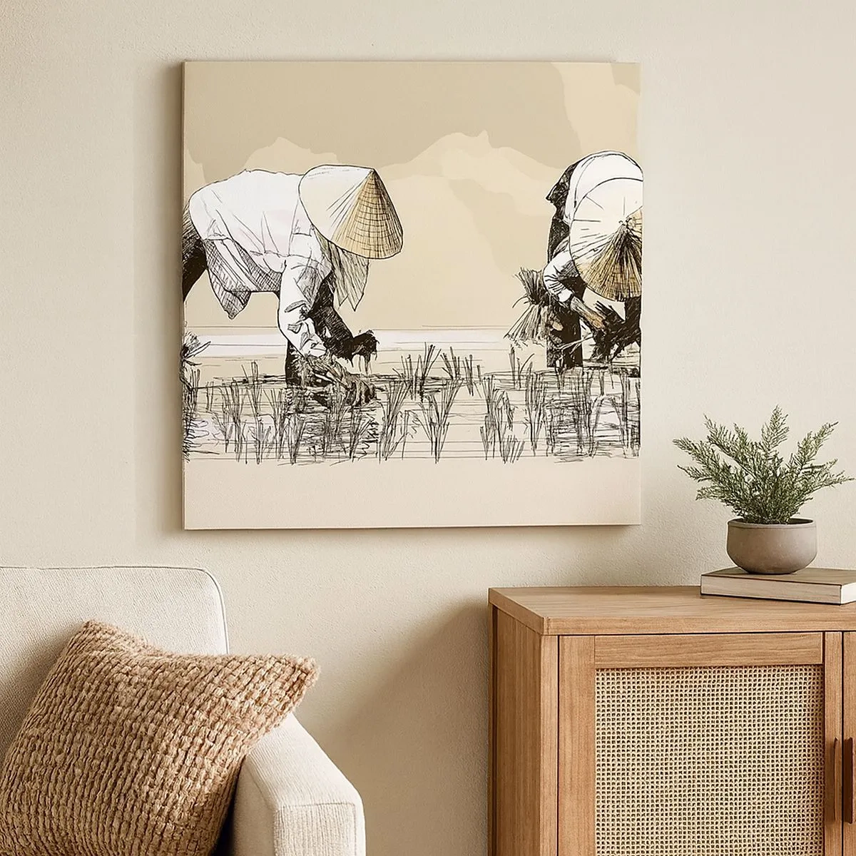 Tablou pe pânză - O recoltă reușită - 30x30 cm