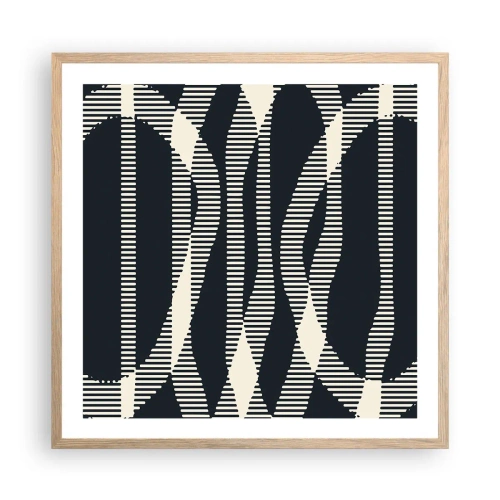 Poster în ramă de stejar deschis - Încercare de străpungere a întunericului - 60x60 cm