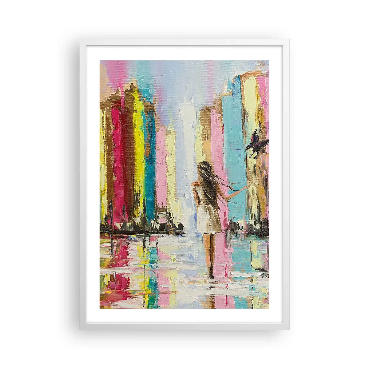 Poster în ramă albă - Urmați-mă - 50x70 cm