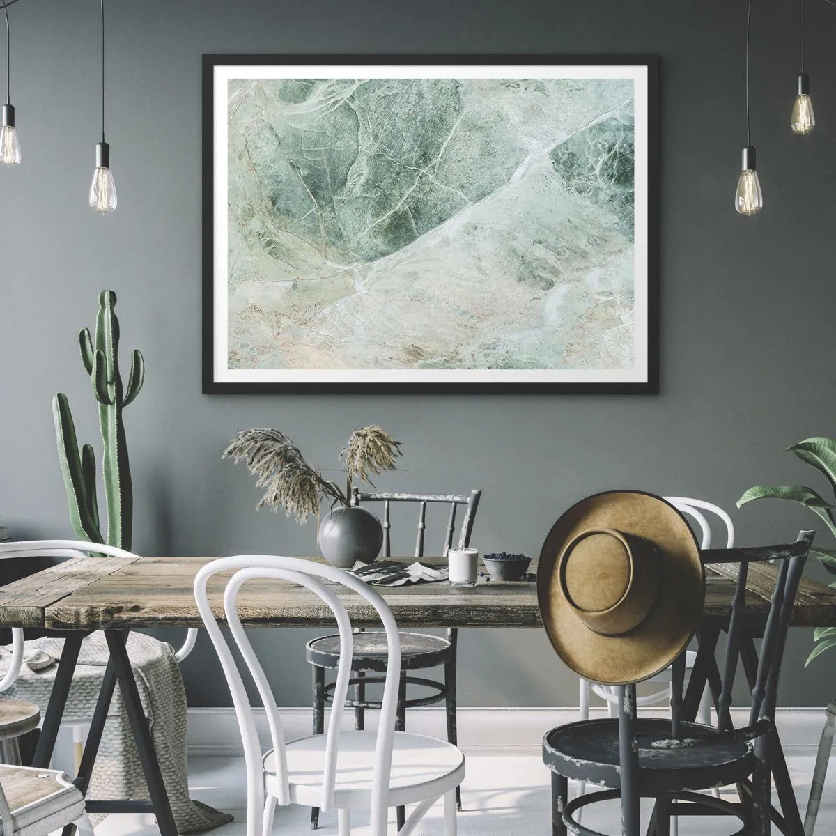 Poster în ramă neagră - Răcoarea nobilă a pietrei - 100x70 cm