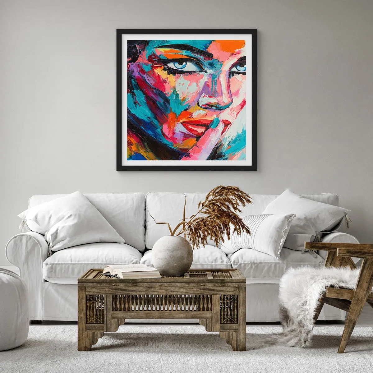 Poster în ramă neagră - Primul nostru secret - 60x60 cm