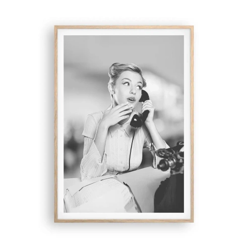 Poster în ramă de stejar deschis - Bună ziua, suntem în anii '50. - 70x100 cm