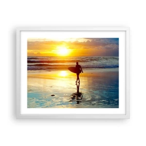 Poster în ramă albă - Întoarcerea războinicului - 50x40 cm