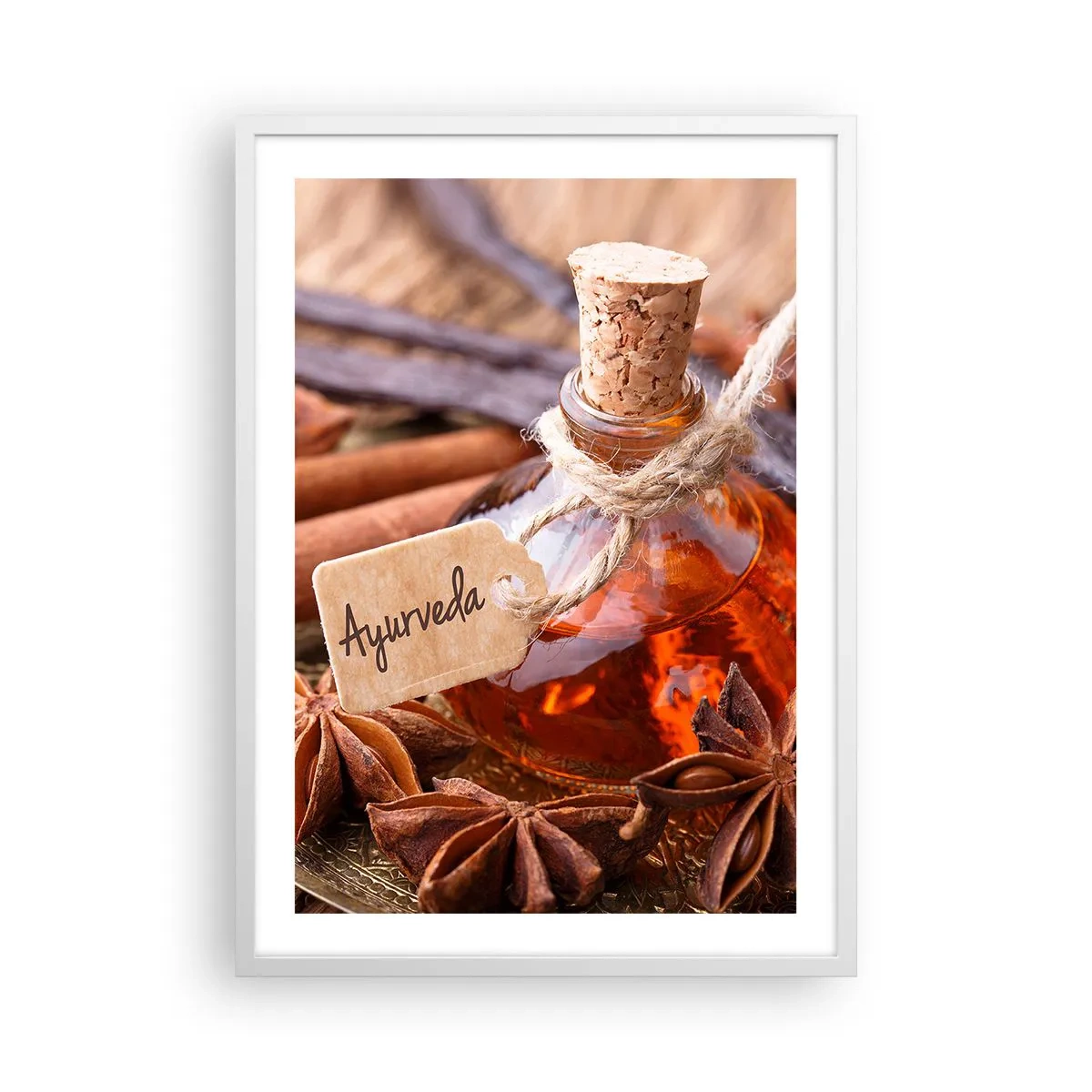 Poster în ramă albă - Unitatea trupului și a spiritului - 50x70 cm