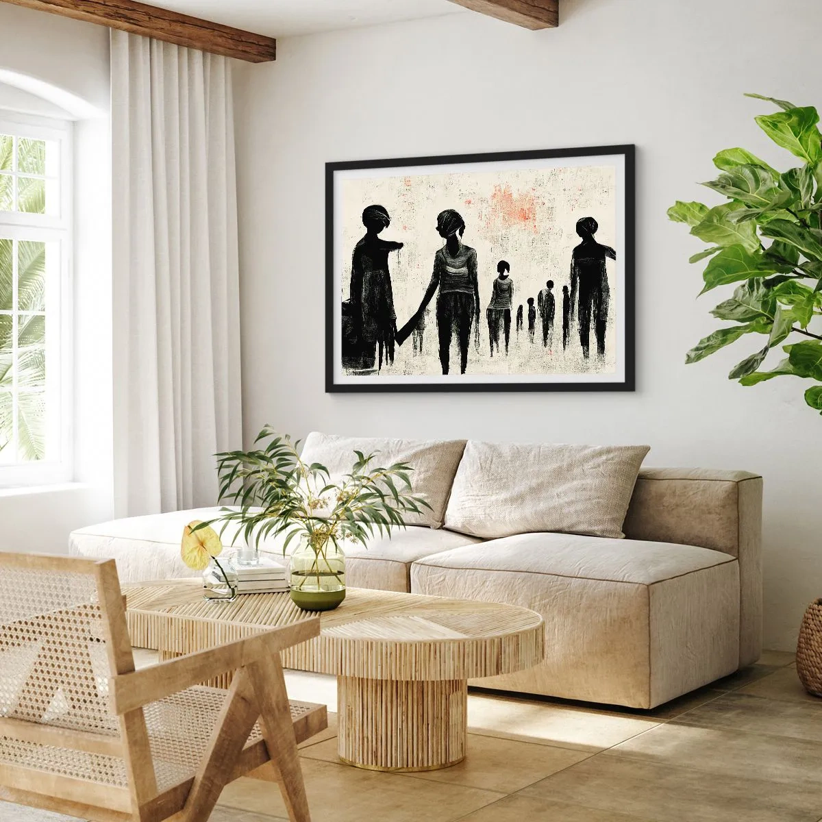 Poster în ramă neagră - Împotriva singurătății - 91x61 cm