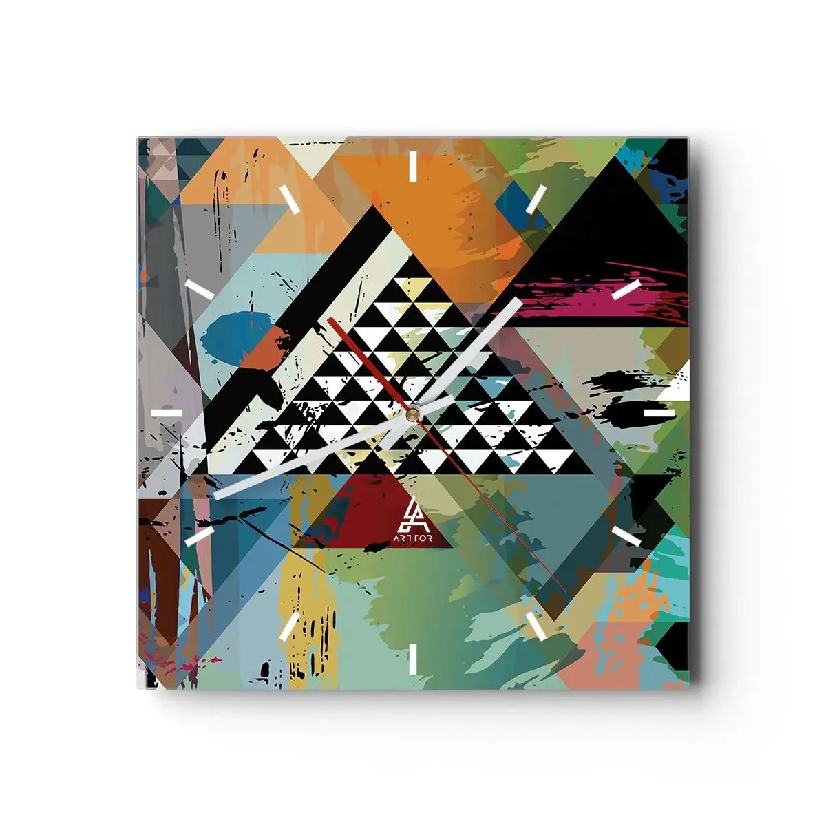 Ceas de perete - Ceas pe sticlă - Cât de simplu - 40x40 cm