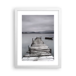 Poster în ramă albă - Poți pleca mâine - 30x40 cm