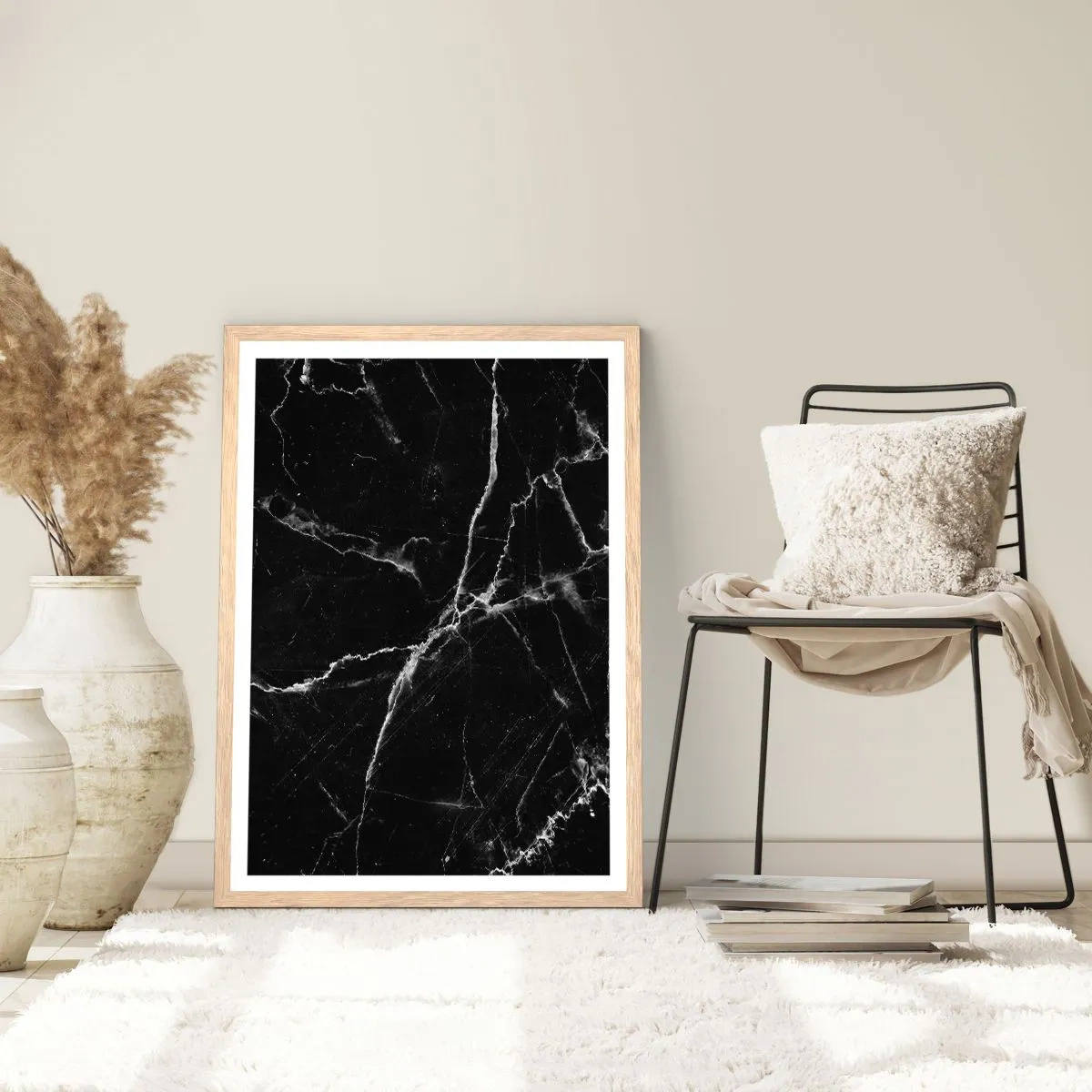 Poster în ramă de stejar deschis - Viața secretă a unei pietre - 30x40 cm