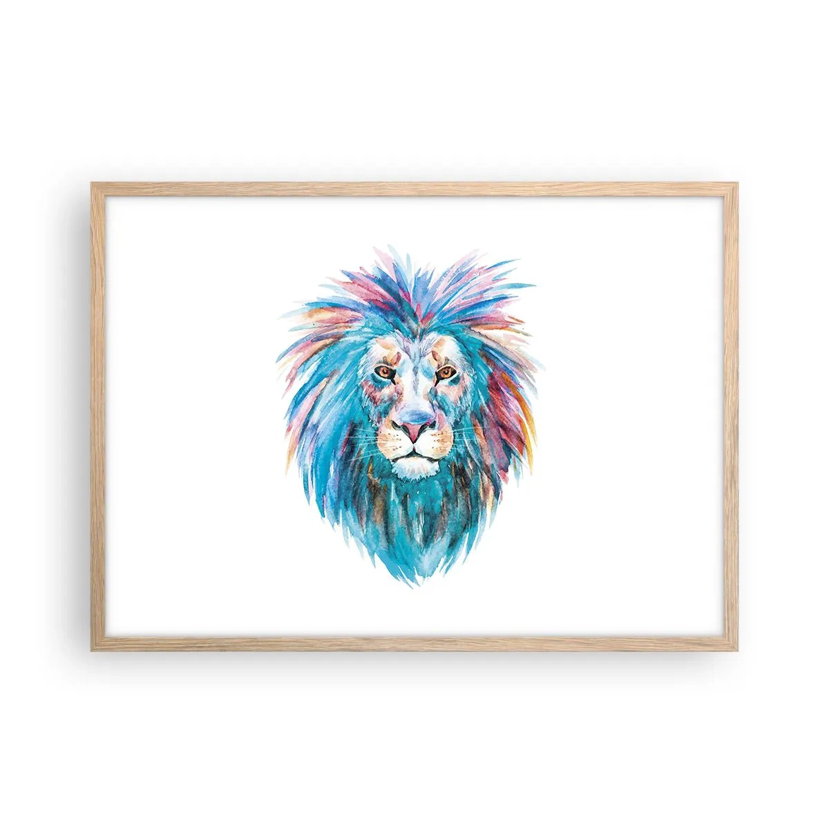 Poster în ramă de stejar deschis - Aură electrizantă - 70x50 cm