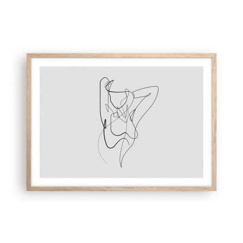 Poster în ramă de stejar deschis - Cine ești tu? - 70x50 cm