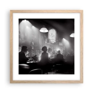 Poster în ramă de stejar deschis - În stil jazz - 40x40 cm