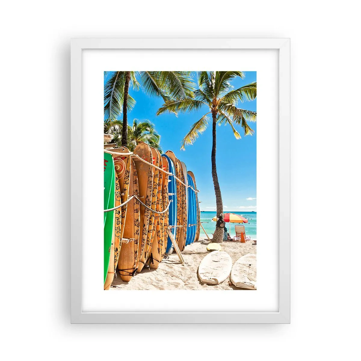 Poster în ramă albă - Distracție însorită - 30x40 cm