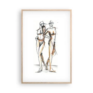 Poster în ramă de stejar deschis - Un studiu de farmec - 61x91 cm