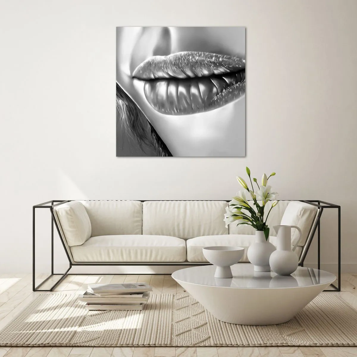 Tablou pe sticlă - Știu la ce te gândești... - 30x30 cm