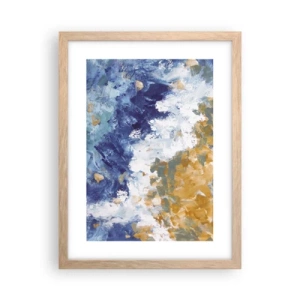 Poster în ramă de stejar deschis - Dansul elementelor - 30x40 cm