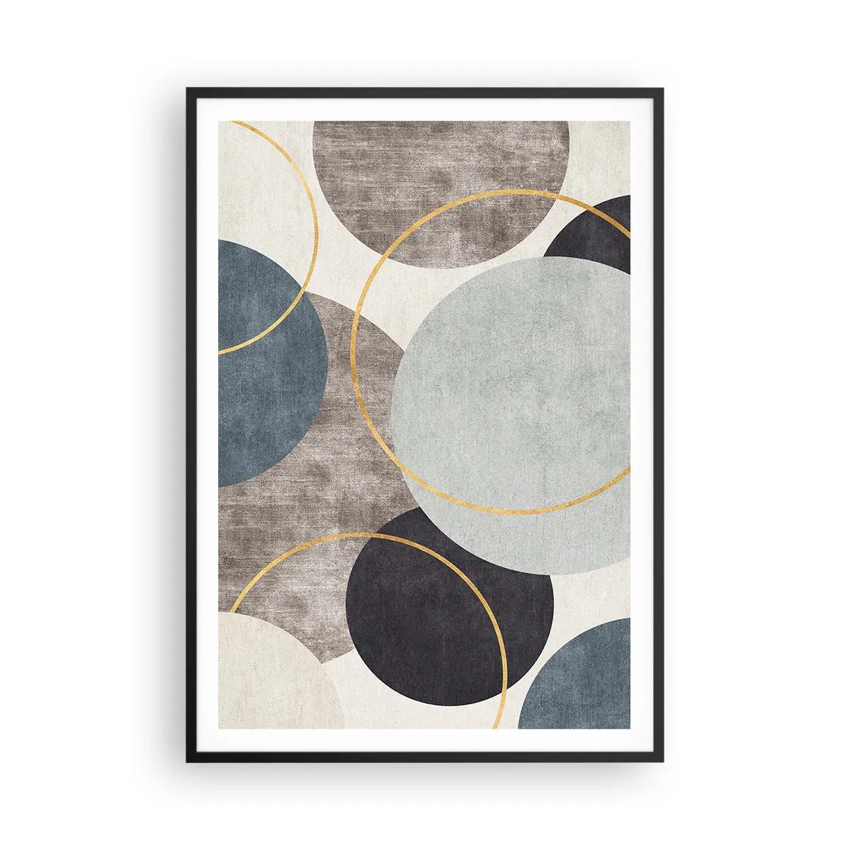 Poster în ramă neagră - Roată cu roată - 70x100 cm