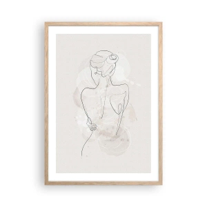 Poster în ramă de stejar deschis - Ca un instrument sensibil - 50x70 cm