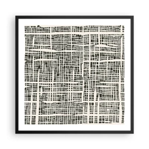 Poster în ramă neagră - O compoziție țesută - 60x60 cm