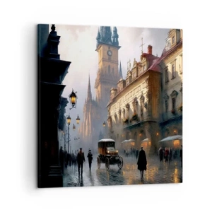 Tablou pe pânză - Magia unei seri la Praga - 60x60 cm