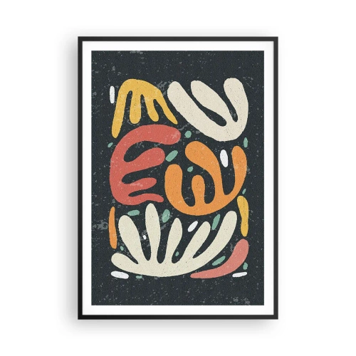 Poster în ramă neagră - Compoziție - te-am prins - 70x100 cm