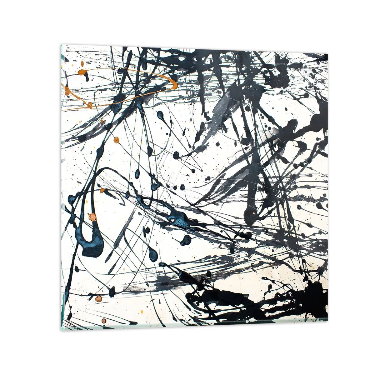 Tablou pe sticlă - Abstracție expresionistă - 30x30 cm