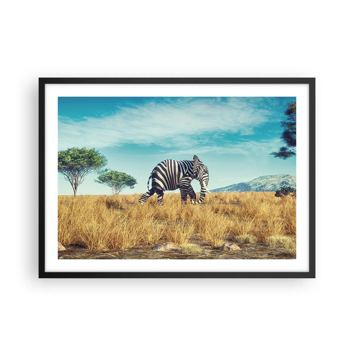 Poster în ramă neagră - Griul nu mai este la modă - 70x50 cm