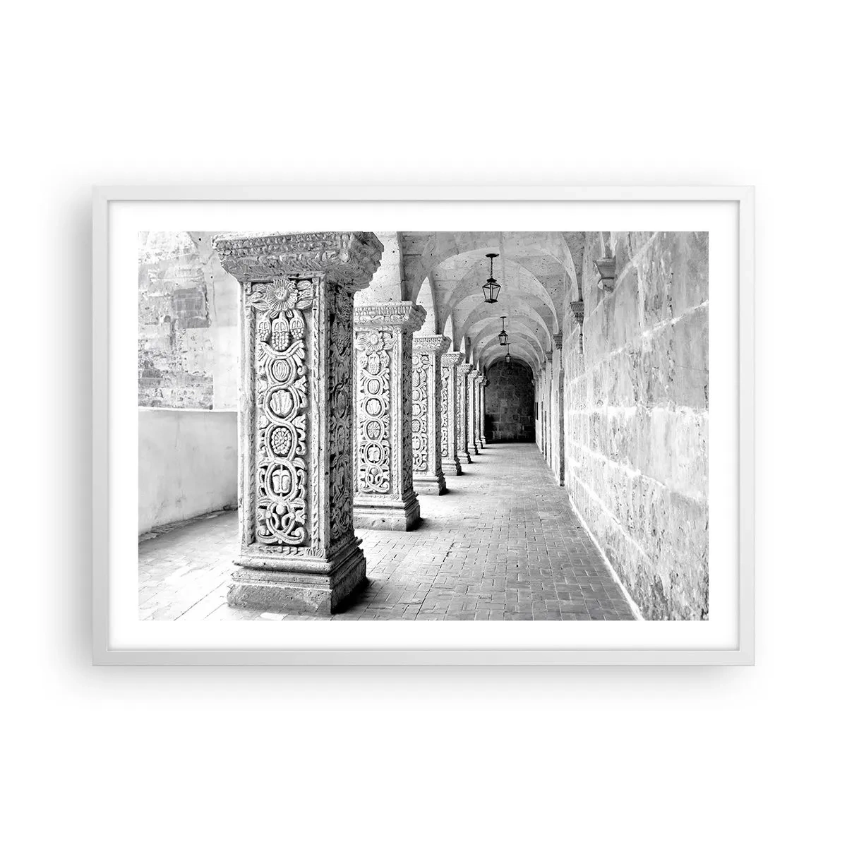 Poster în ramă albă - Și încotro…? - 70x50 cm