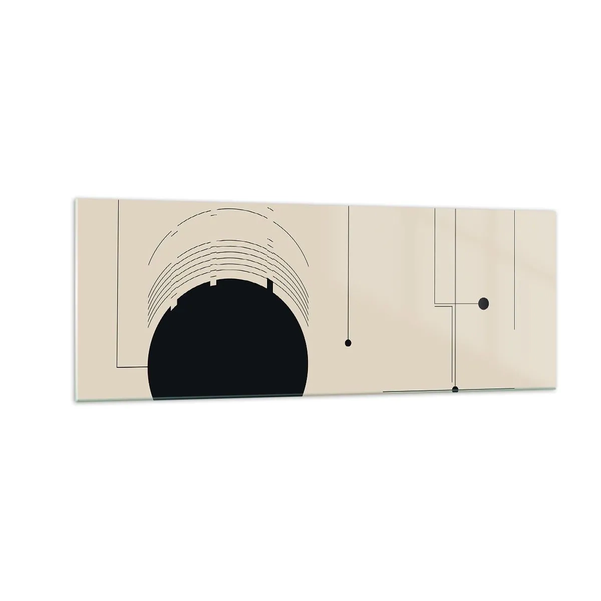 Tablou pe sticlă - Compoziție flexibilă și dinamică - 140x50 cm