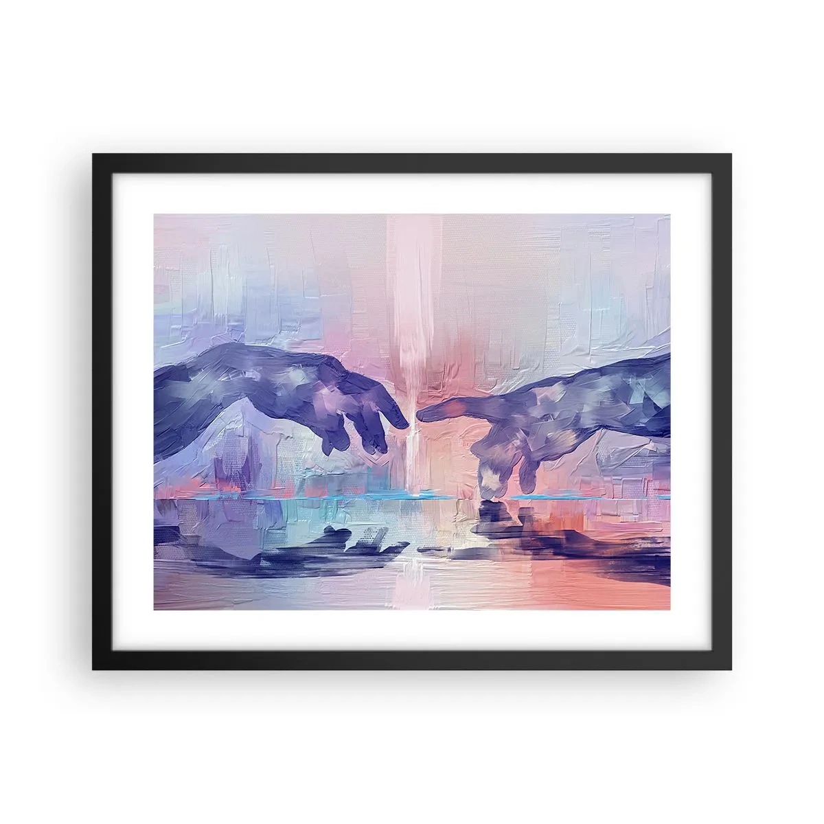 Poster în ramă neagră - Scânteia divină a vieții - 50x40 cm