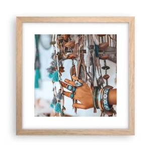 Poster în ramă de stejar deschis - Comori locale - 30x30 cm