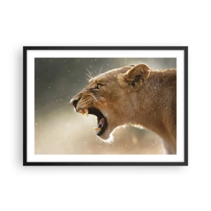 Poster în ramă neagră - Încearcă să nu asculți - 70x50 cm