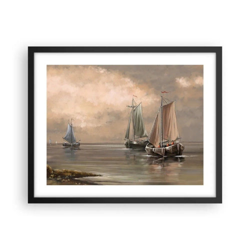 Poster în ramă neagră - Întoarcerea marinarilor - 50x40 cm
