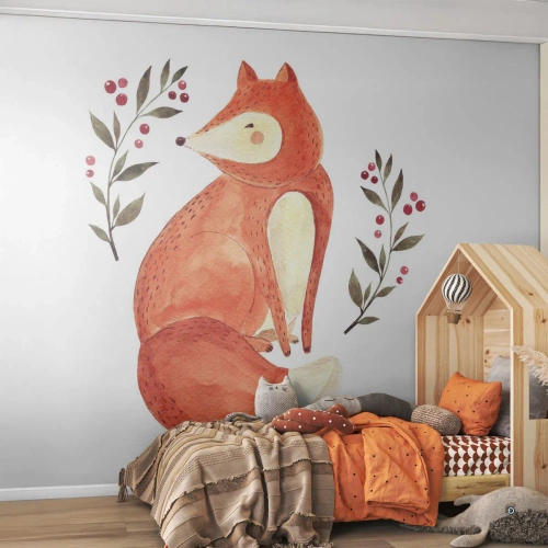 Tapet Premium Canvas - Micuțul roșcat - Pentru copii, Vulpe, Basm - 250x175 cm