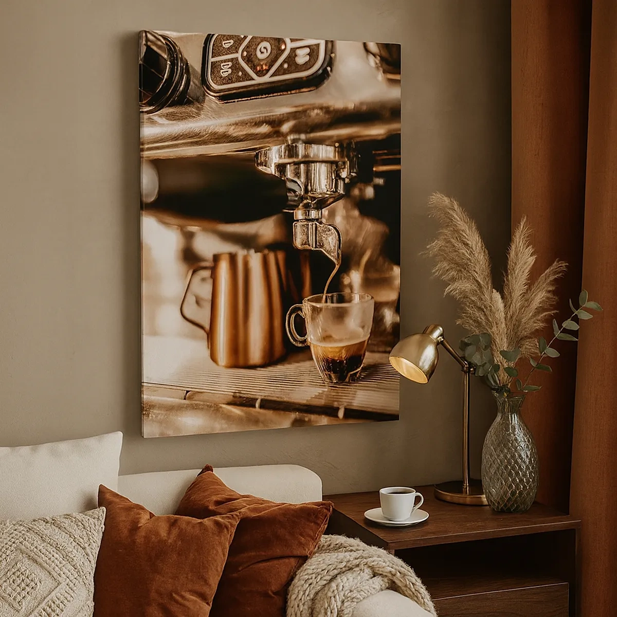 Tablou pe pânză - Strălucirea cafelei - 50x70 cm