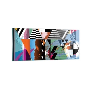 Tablou pe sticlă - Geometric și organic - 120x50 cm