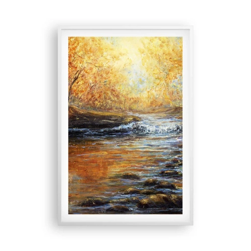 Poster în ramă albă - Pârâul de aur - 61x91 cm