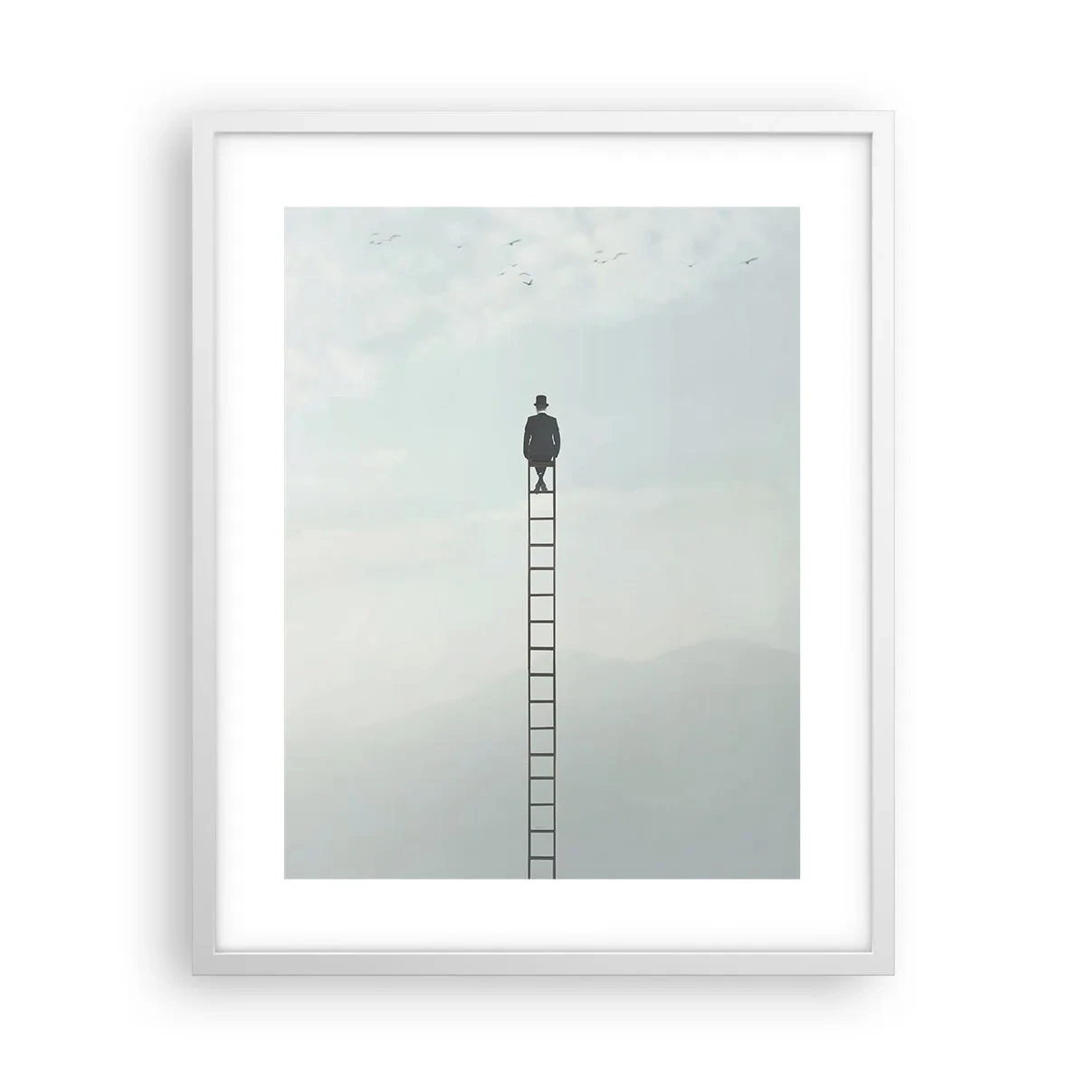 Poster în ramă albă - Fii deasupra - 40x50 cm