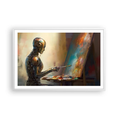 Poster în ramă albă - Arta viitorului - 91x61 cm