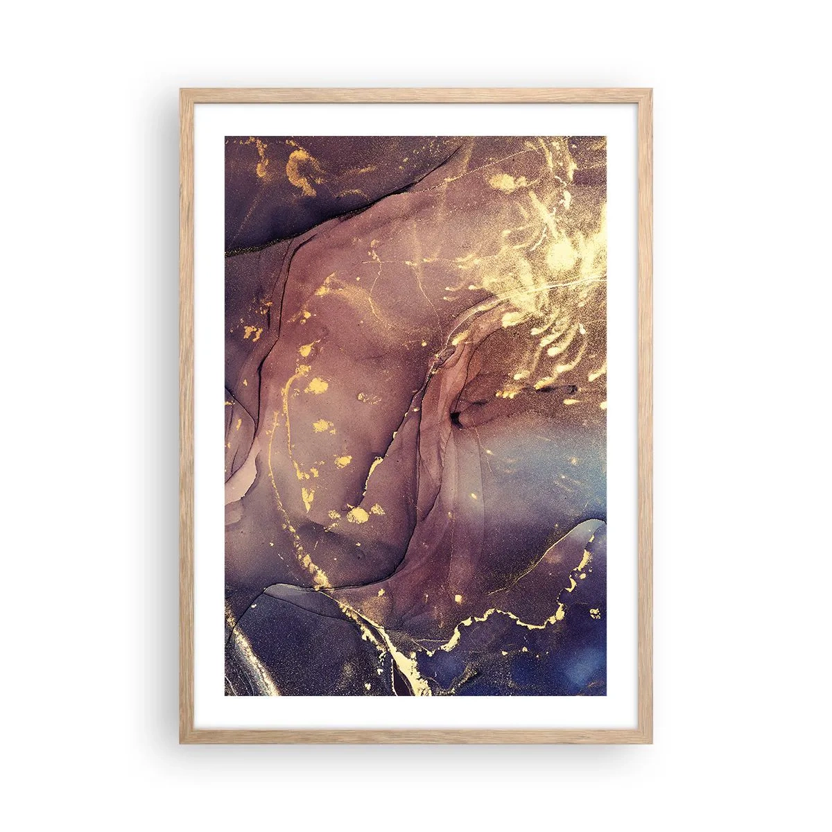 Poster în ramă de stejar deschis - Materie și spirit - 50x70 cm