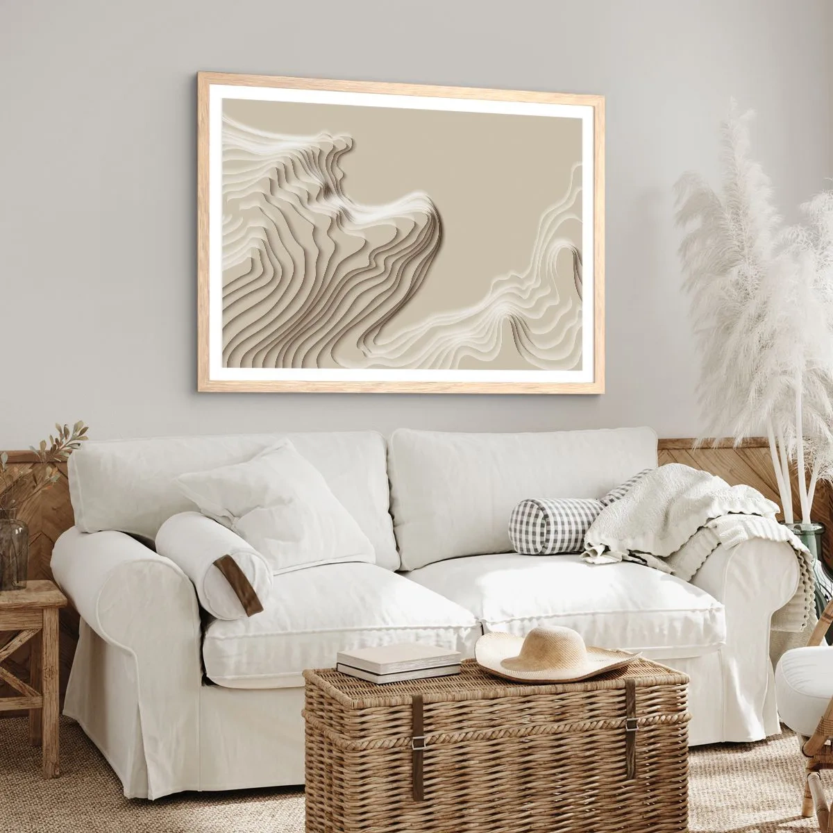 Poster în ramă de stejar deschis - Topografia artei - 50x40 cm