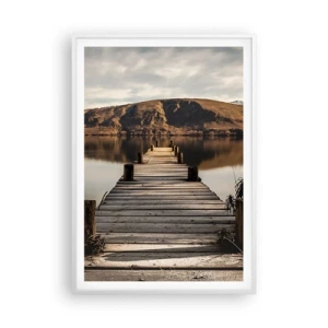 Poster în ramă albă - Peisaj în tăcere - 70x100 cm