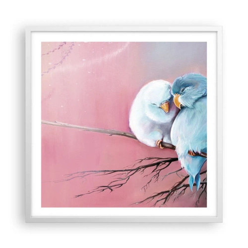 Poster în ramă albă - Ce mai este de adăugat?... - 60x60 cm